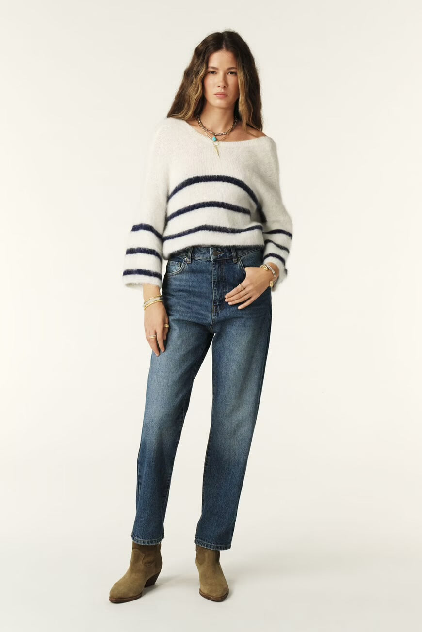 Ba&sh Ecru Biguel Stripe Knit