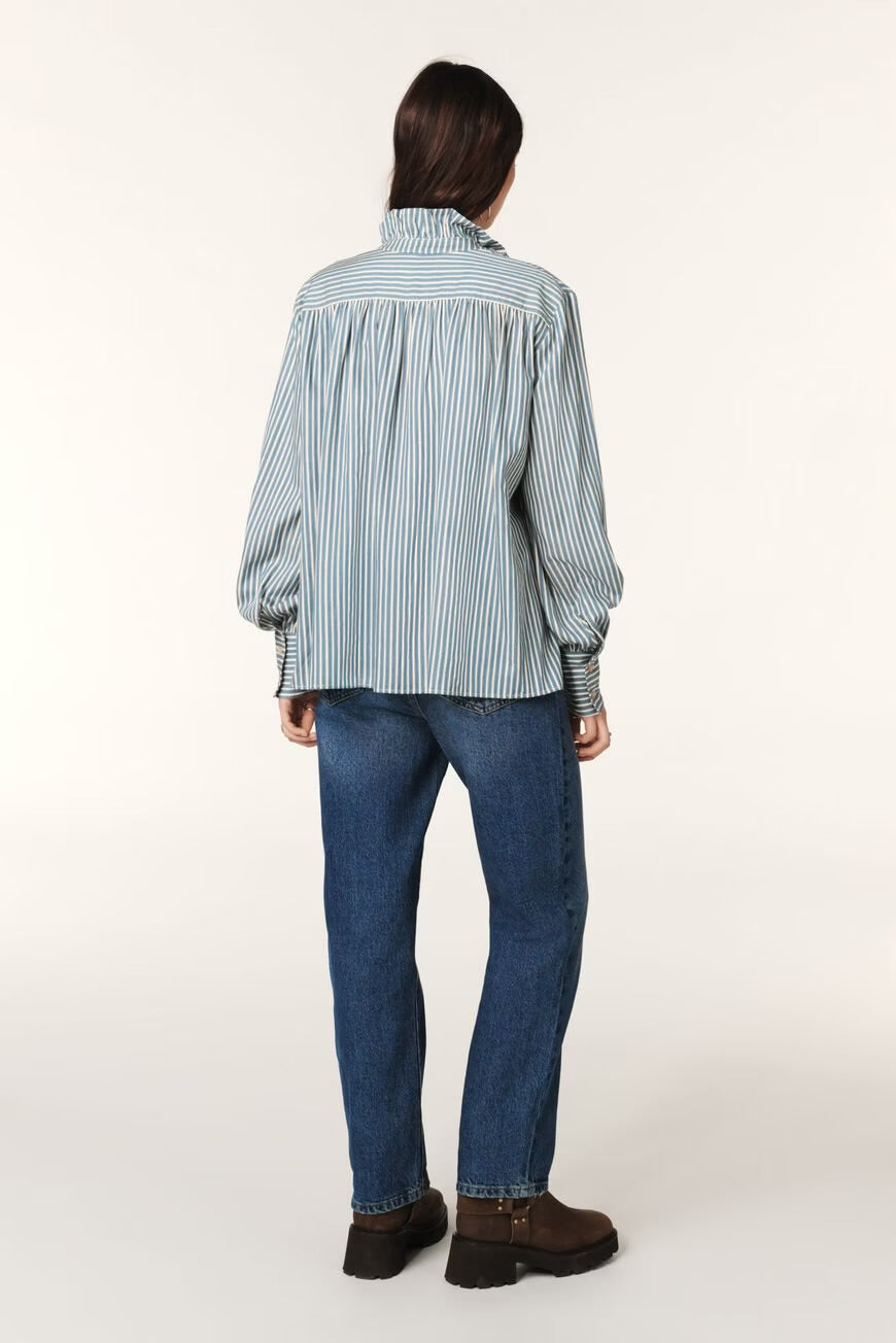 Ba&sh Blue Heka Striped Shirt