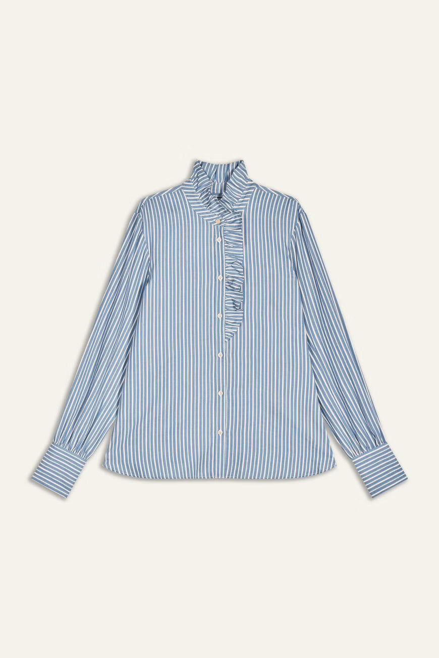 Ba&sh Blue Heka Striped Shirt