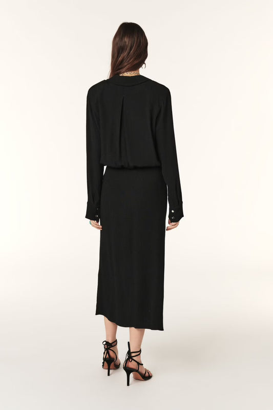 Ba&sh Black Uria Midi Length Dress