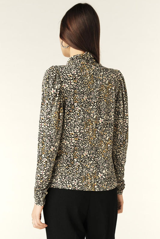 Ba&sh Beige Shine Print Top