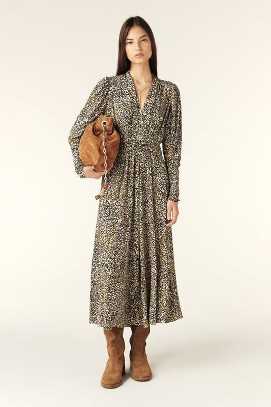 Ba&sh Beige Seven Print Dress