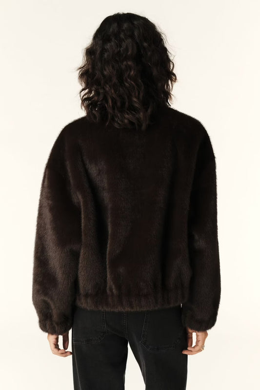 Ba&sh Brown Paros Faux Fur Jacket