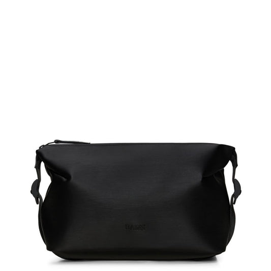 Rains Black Grain Hilo Wash Bag