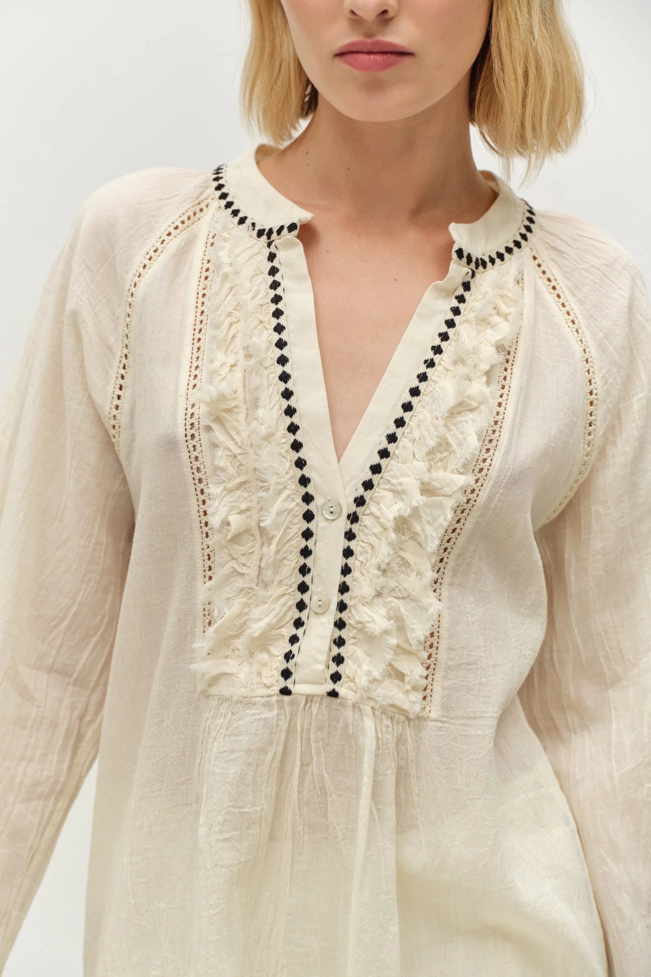 Devotion Twins Ecru Apology Blouse