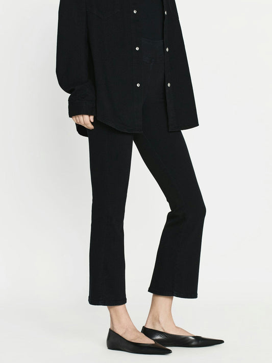 Frame Jetset Crop Mini Bootcut- Sheen Noir