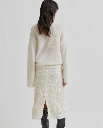 Second Female Tofu Shiny Pencil Skirt