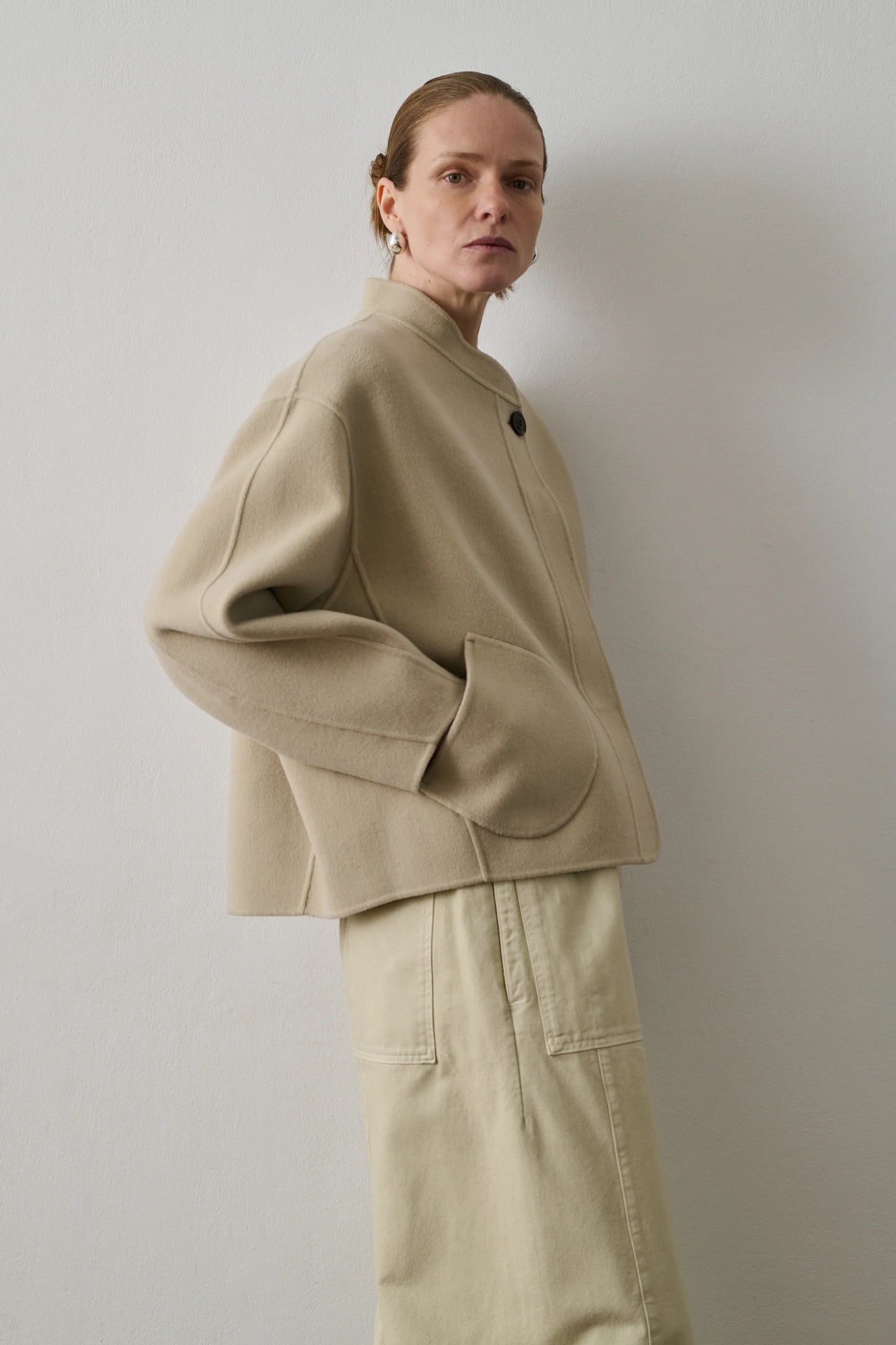Souer Chalk Windsor Double Face Wool Jacket