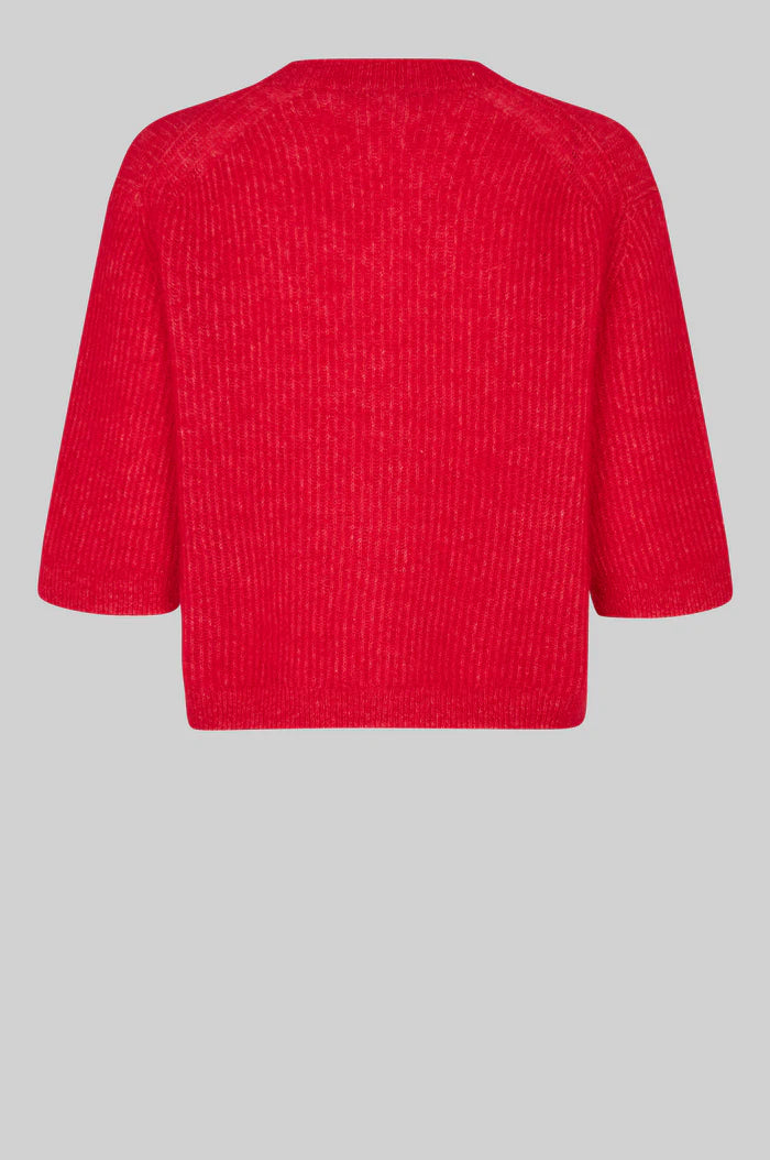 Second Female Goji Berry Andrea Rib Cardigan
