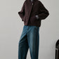 Soeur Eggplant Windsor Double Face Wool Jacket