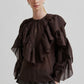 Second Female Chocolate Fria Frill Blouse