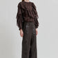 Second Female Chocolate Fria Frill Blouse