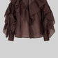Second Female Chocolate Fria Frill Blouse