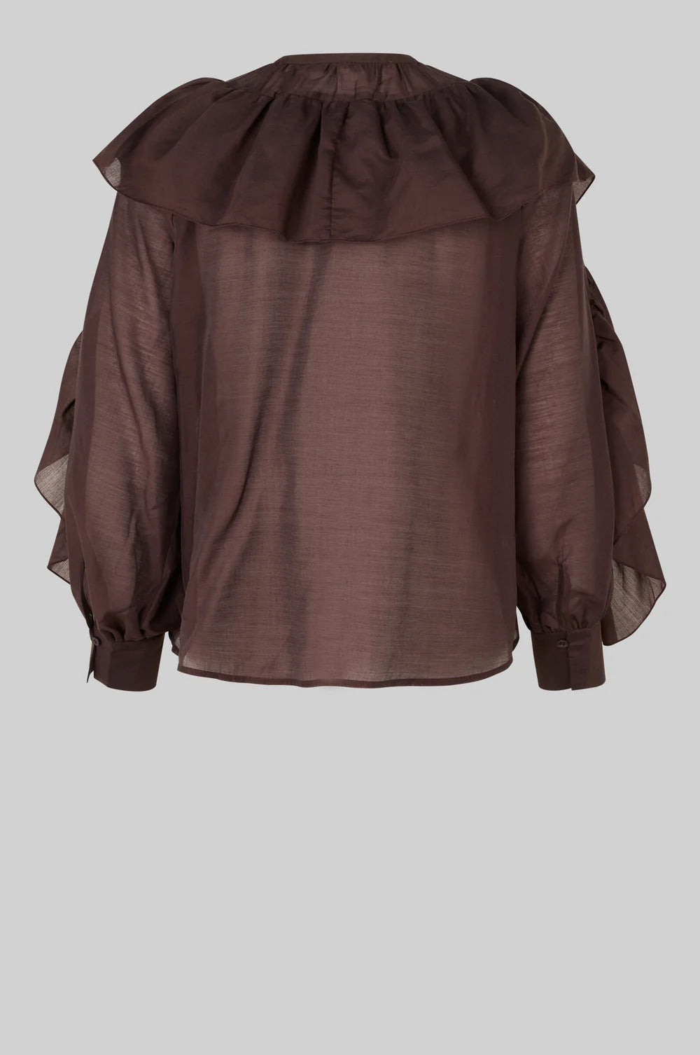 Second Female Chocolate Fria Frill Blouse
