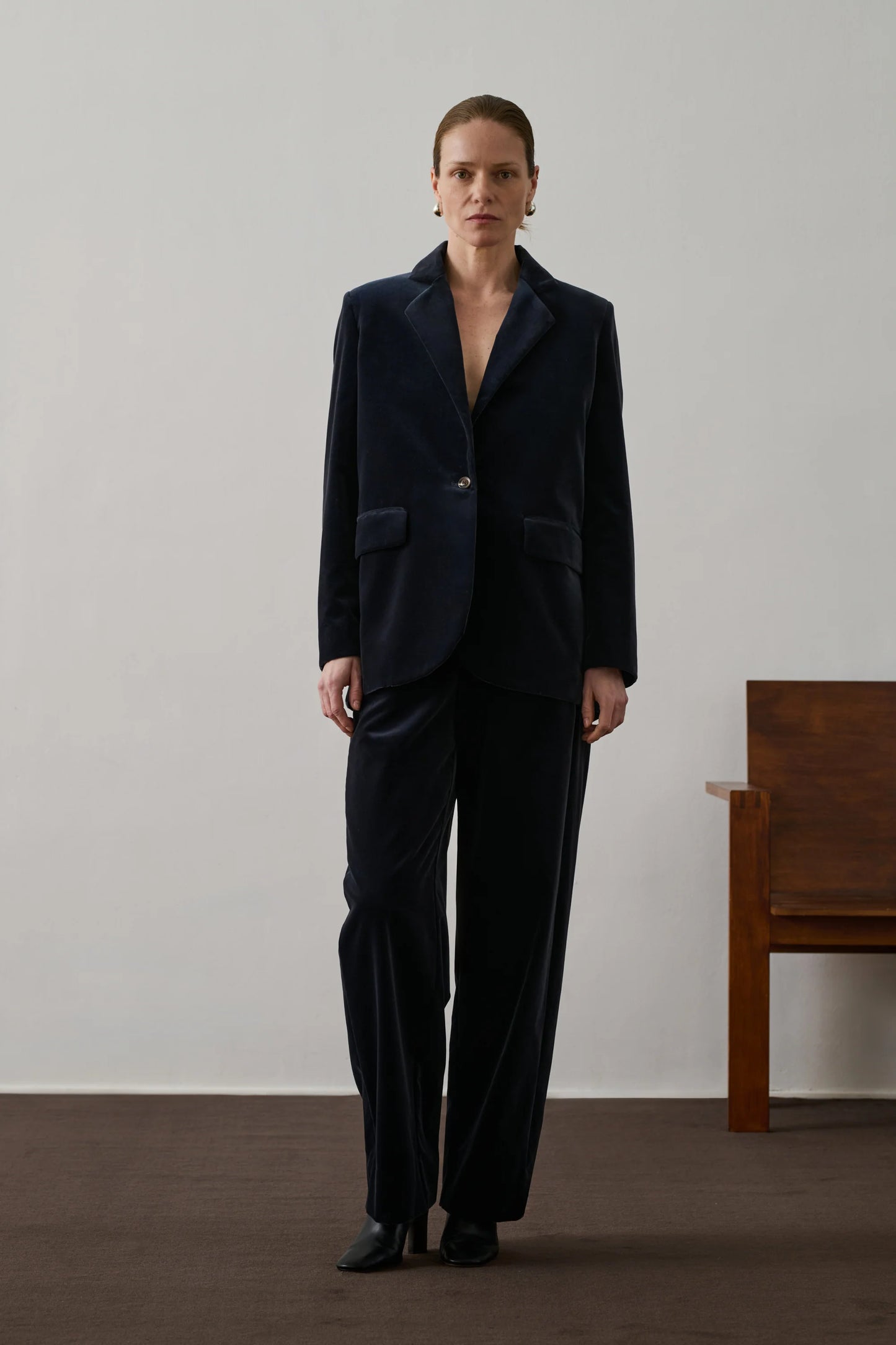 Soeur Anthracite Celestine Velvet Trousers