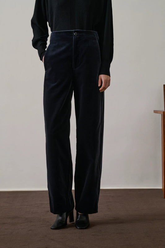 Soeur Anthracite Celestine Velvet Trousers