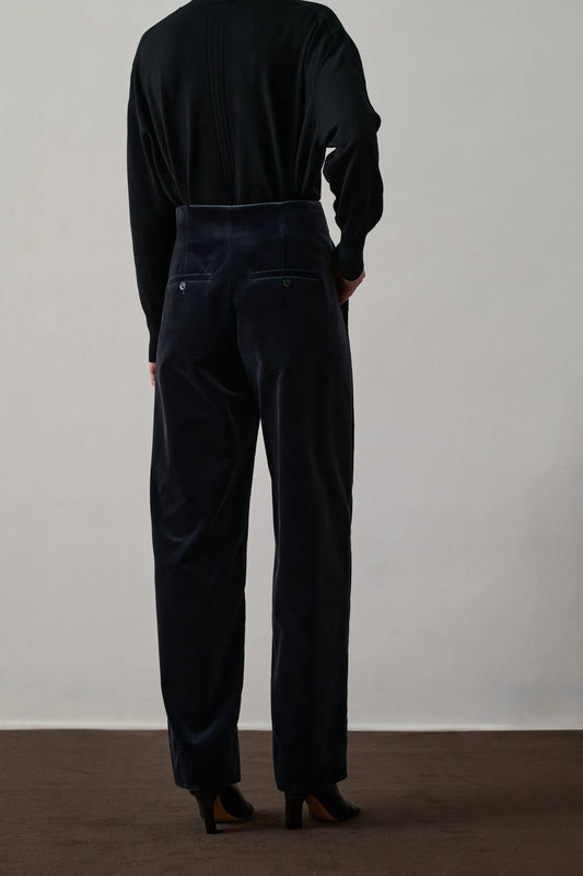 Soeur Anthracite Celestine Velvet Trousers