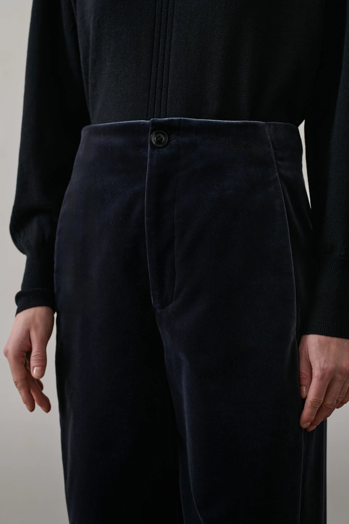 Soeur Anthracite Celestine Velvet Trousers