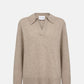 Levete Room Dark Sand Eloise 5 V Collar Cashmere Knit