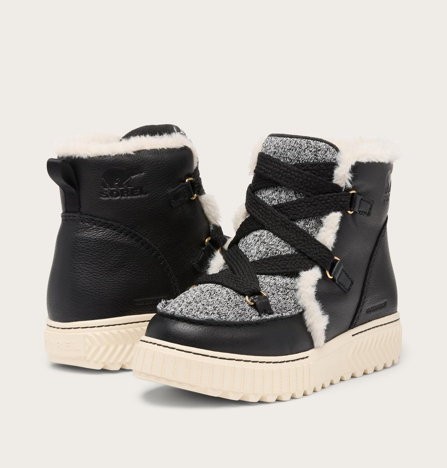 Sorel Ona Ava Alpine Boots- Black/Chalk