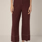 Vivere Burgundy Nina Linen Trousers