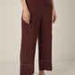 Vivere Burgundy Nina Linen Trousers